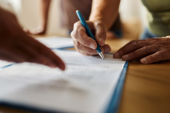 Signing a document