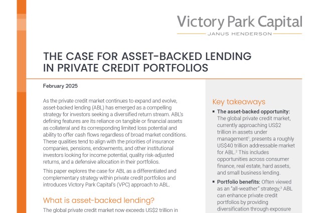 The case for asset-backed lending in private credit portfolios