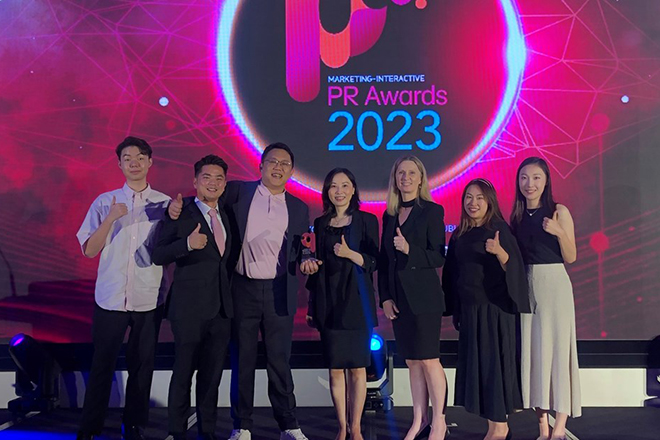 JHI winners with the bronze Marketing interactive's 2023 PR awards