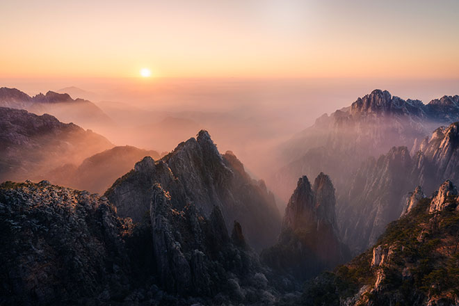 Mountains at sunset