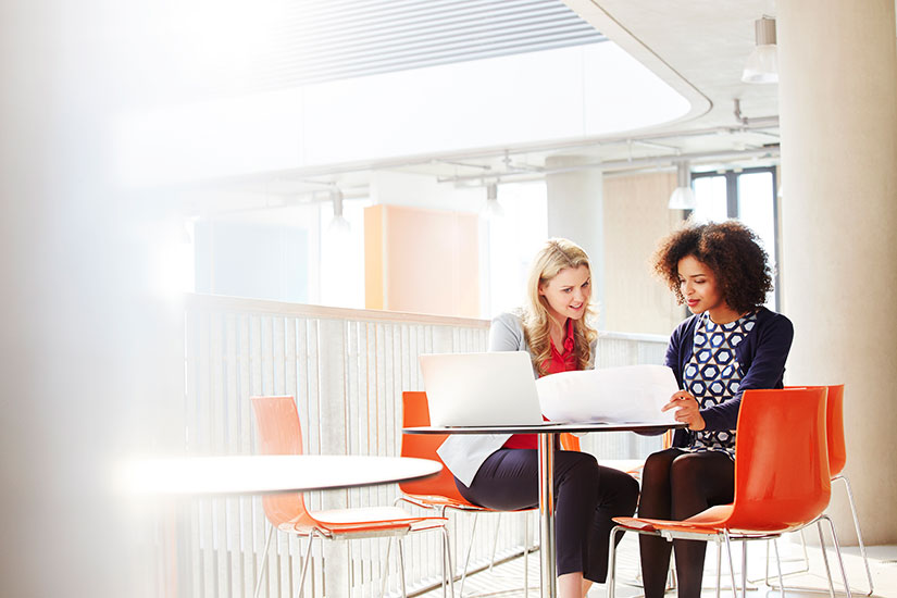 Businesswomen have a meeting